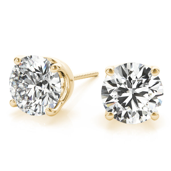 1.50ct Lab Diamond VS F Round Studs 4 prong