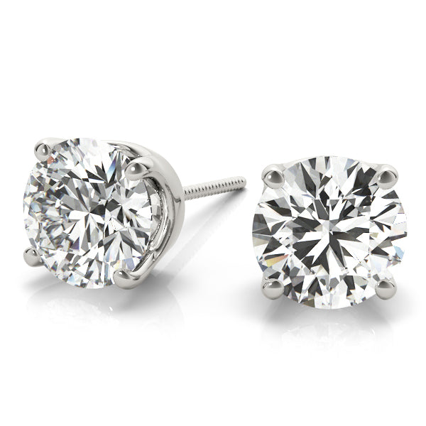 1.50ct Lab Diamond VS F Round Studs 4 prong