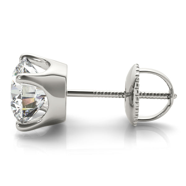 1.50ct Lab Diamond VS F Round Studs 4 prong