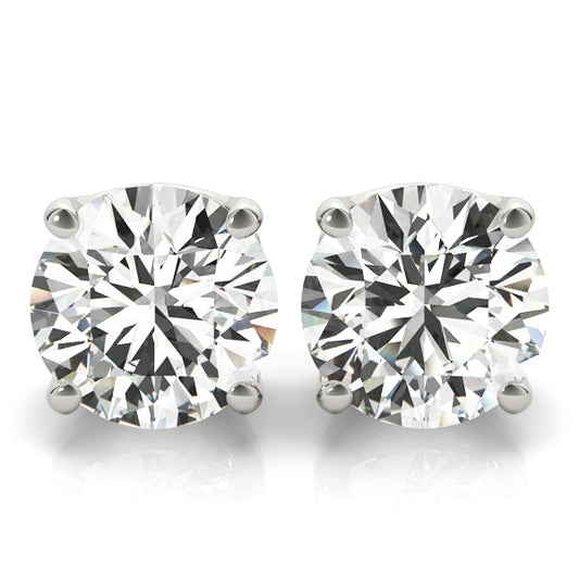 1.50ct Lab Diamond VS F Round Studs 4 prong