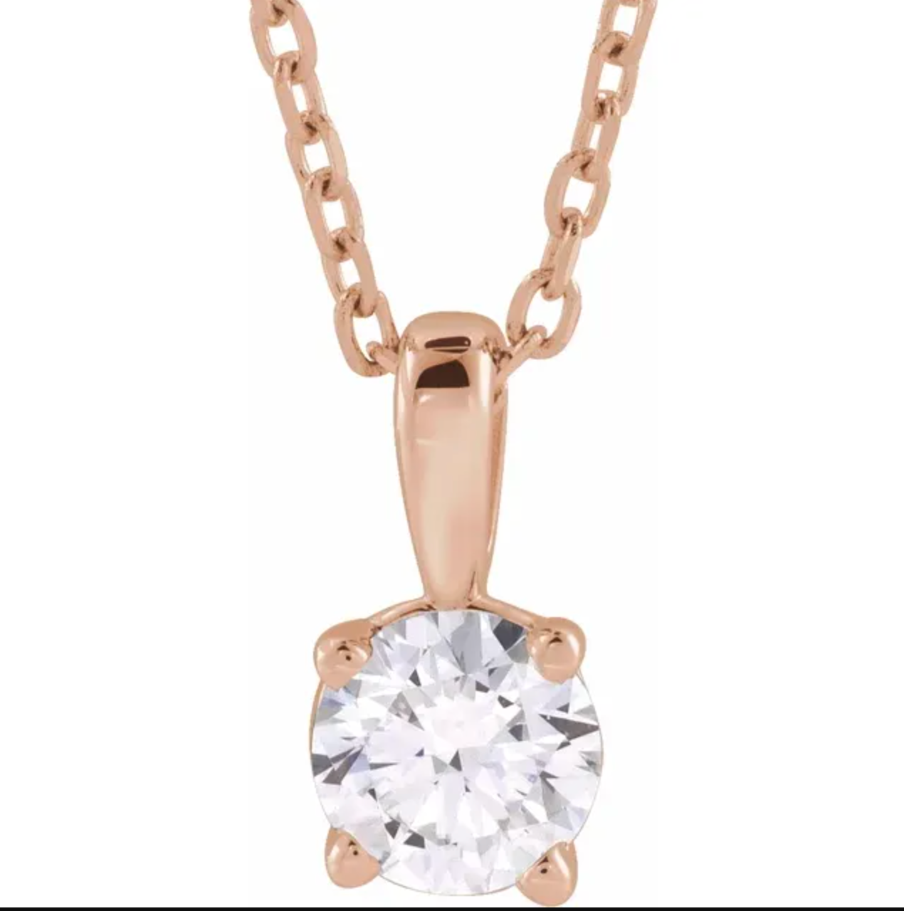 14K 1 CT Lab-Grown Diamond 18" Necklace