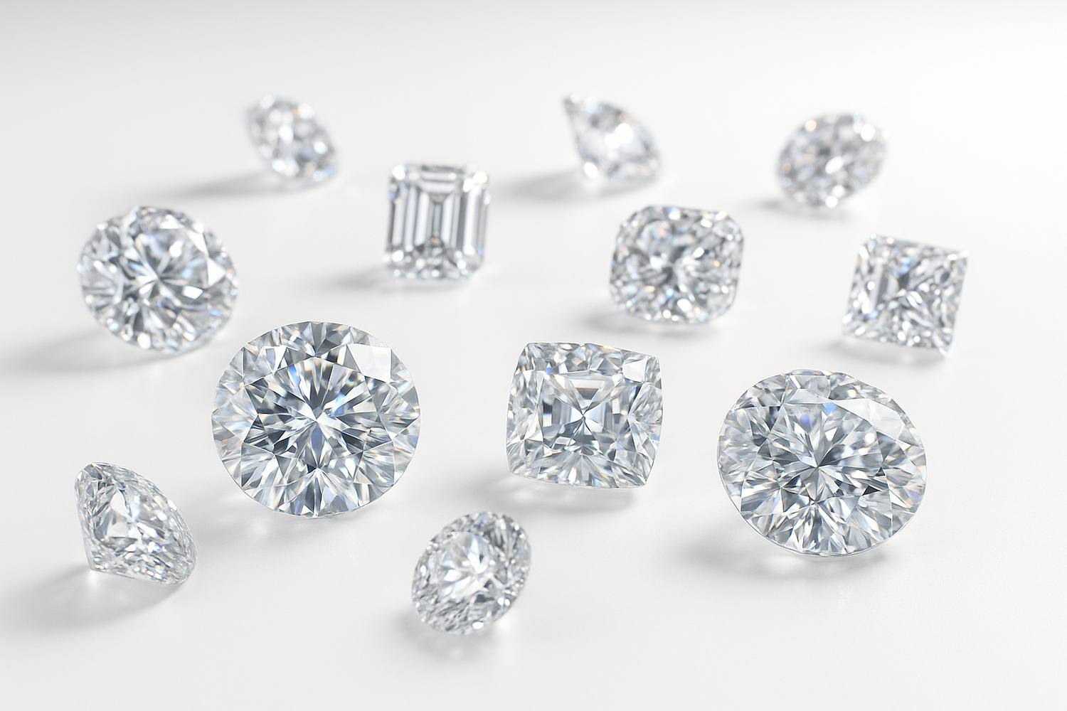 bautiful sparkling loose diamonds