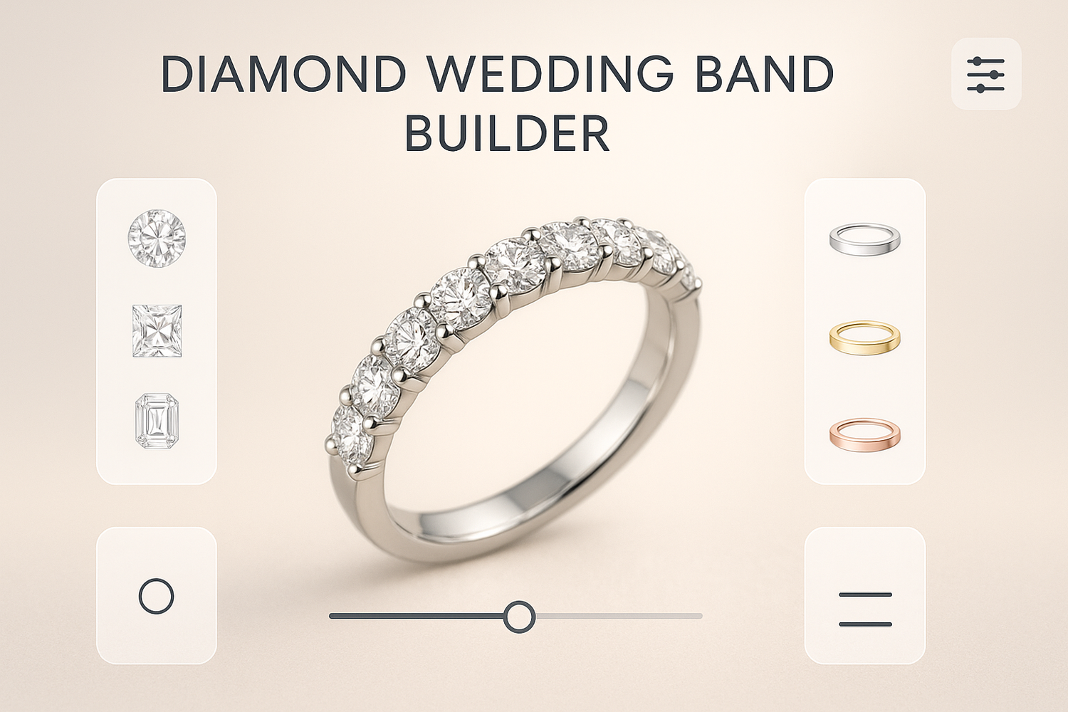 thumbnail image for diamond wedding band builder