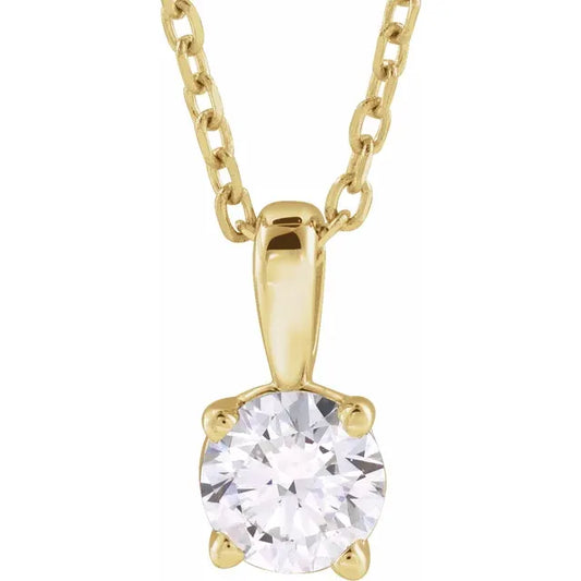 14K 1 CT Lab-Grown Diamond 18" Necklace