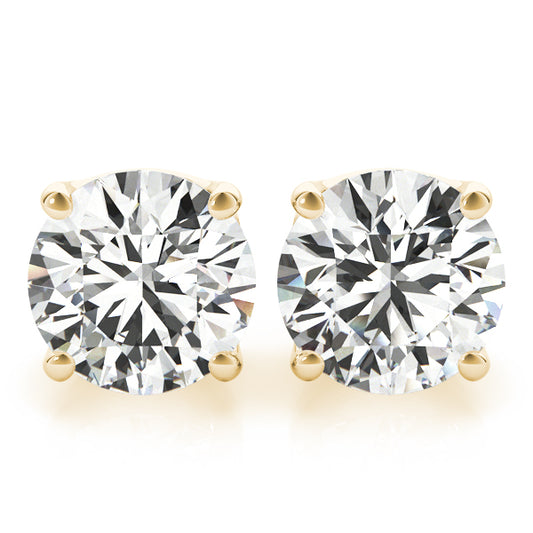 1.00ct Lab Diamond VS F Round Studs 4 prong