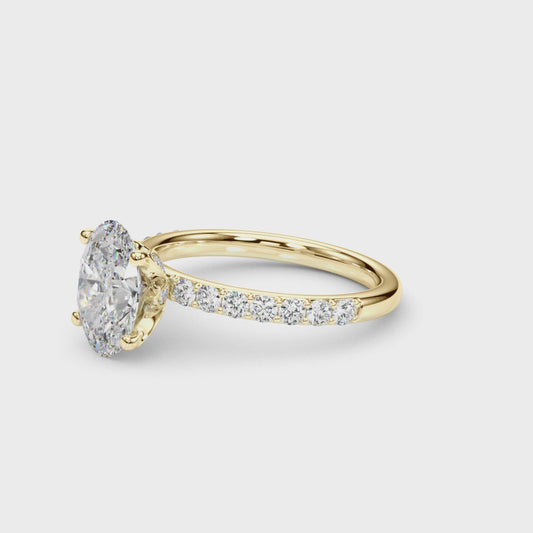 Floral Oval Engagement Ring (payment 3 of 3)